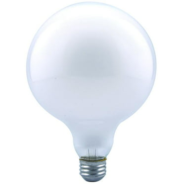 Sunlite 60G40/WH 120-volt 60-watt Medium Base Incandescents G40 Globe Lamp 